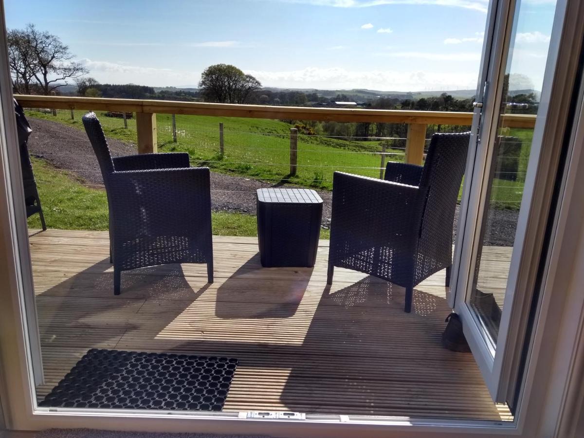 Cleeves Cabins Ailsa Luxury Lodge With Hot Tub Dalry  Eksteriør bilde